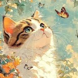 عکس گربه بهاری