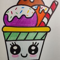عکس نقاشی بستنی