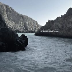 عکس how do we tell the sea that we are drowning on land?