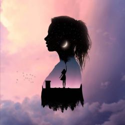 دختری در فضا 🌌