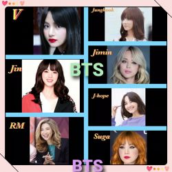 🙂اگه بی تی اس دختر بودن 🥰😍پارت سه.....اخر*).*