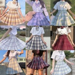 عکس دختر با دامن یا رپوش مدرسه کره ای😍🍭