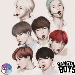 عکس نوشته بی تی اس