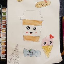 عکس نقاشی من واسه مسابقه🦩💖