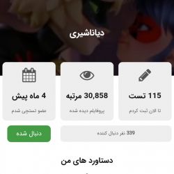 تست بهترین کاربر های میراکلسی🐾🐾