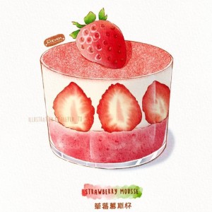 تست آرت شیرینی کیوت توت فرنگی 🍓