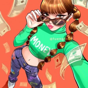 فن ارت بلک پینک