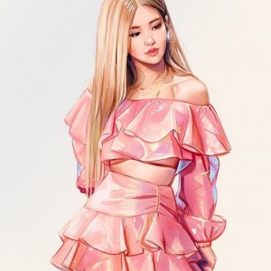 فن ارت بلک پینک