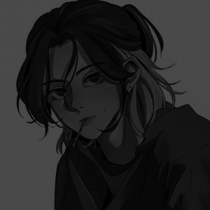 عکس انیمه سیاه سفید