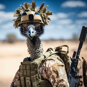عکس جنگ با شتر مرغ استرالیایی