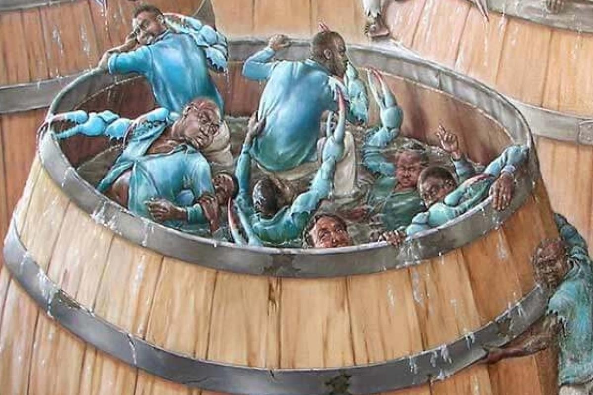 عکس اثر خرچنگ در سطل