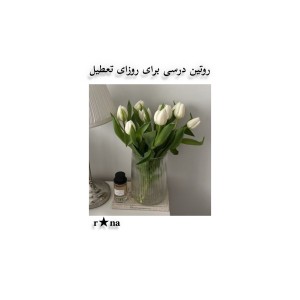 عکس روتین درسی برای روزای تعطیل