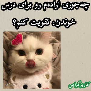 عکس چه‌جوری اراده‌م رو برای درس خوندن، تقویت کنم؟