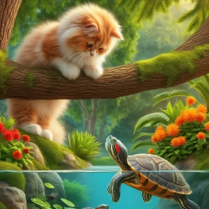 ''گربه از درخت می آید لاکپشت از دریا''