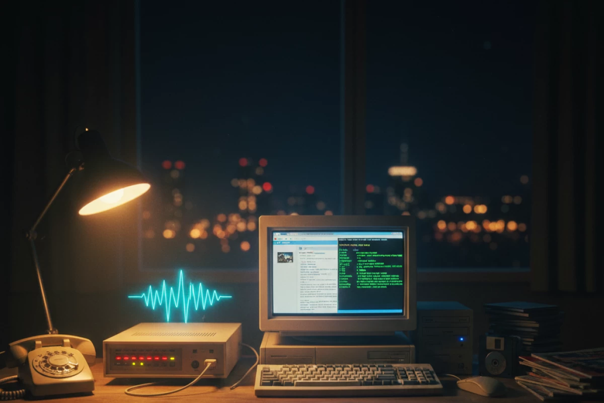 عکس سفر به دوران دایال آپ (اینترنت اولیه)