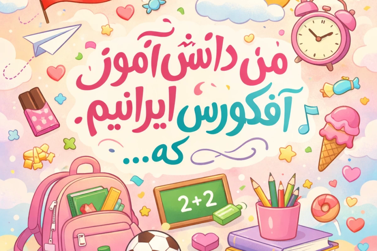 عکس من یه دانش‌آموز ایرانیم آفکورس که...