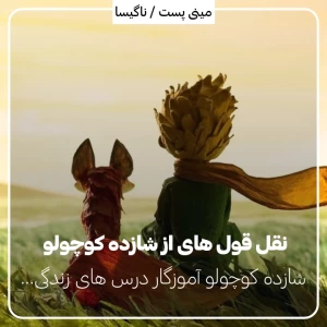 عکس جملاتی آموزنده از شازده کوچولو
