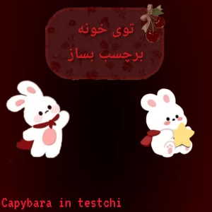 عکس توی خونه برچسب بساز.