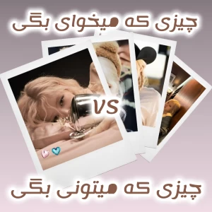 عکس چیزی که میخوای بگی vs چیزی که میتونی بگی