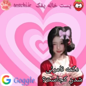 عکس 🍡: دکمه نامرئی شدن کجاست؟