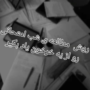 عکس روش مطالعه ی شب  امتحانی رو از یه خرخون یاد بگیر