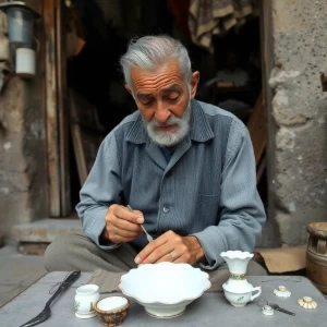 عکس چینی‌بند‌زنی؛هنری‌که‌به‌تاریخ‌پیوست