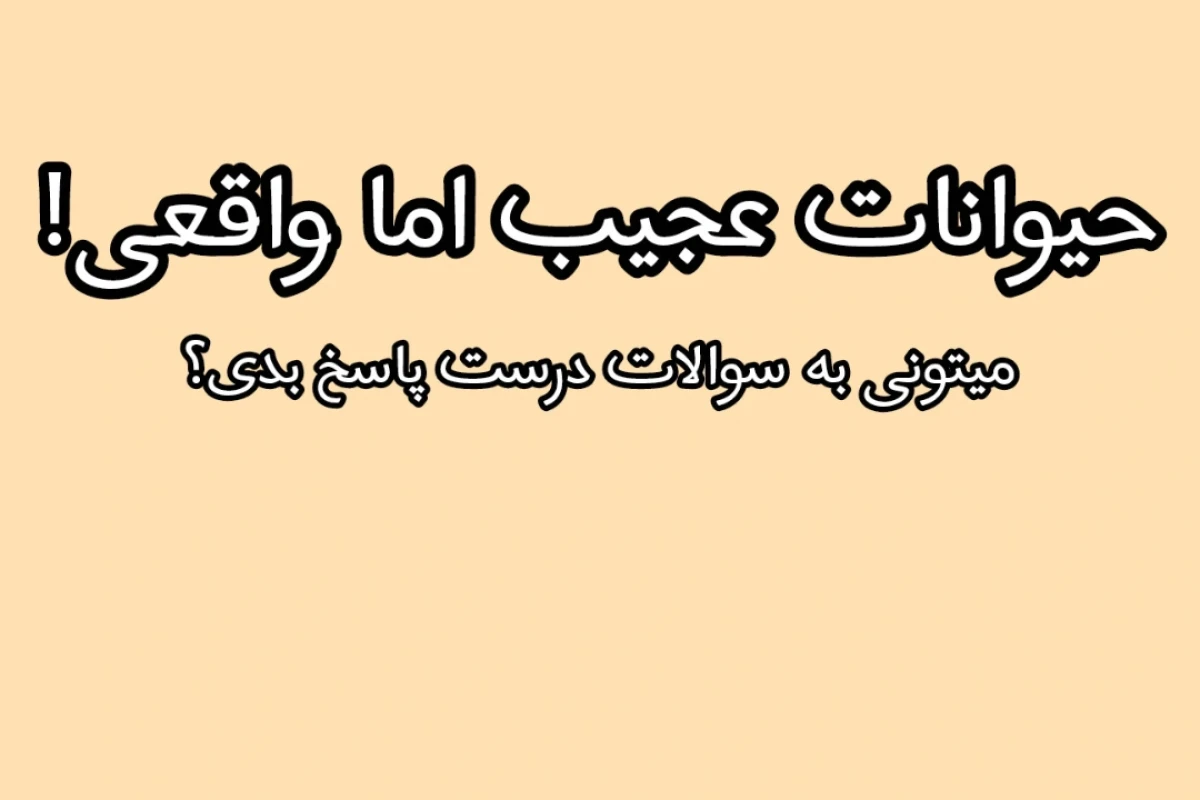 حیوانات عجیب اما واقعی؛ چقدر می دانی؟