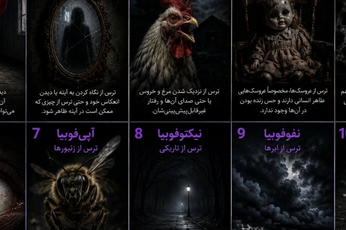 😨 «۱۰ ترسی که فکرشم نمی‌کنی وجود داشته باشه!»